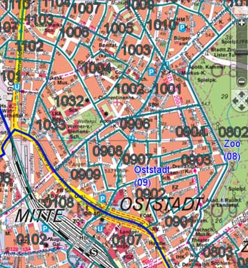Mögliche Raumgrenzen für Strukturanalysen am Beispiel von Stadtteilen und Mikrobezirken in Hannover, Oststadt