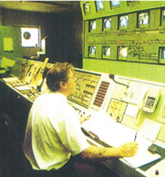 Figure 2: Station Manager in Glasgow Station Control Room (video still 1998)