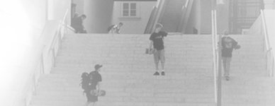 Skater auf einer Treppe